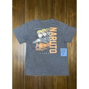 Youth Naruto Shippuden Graphic T Shirt Orange Anime Characters Size S